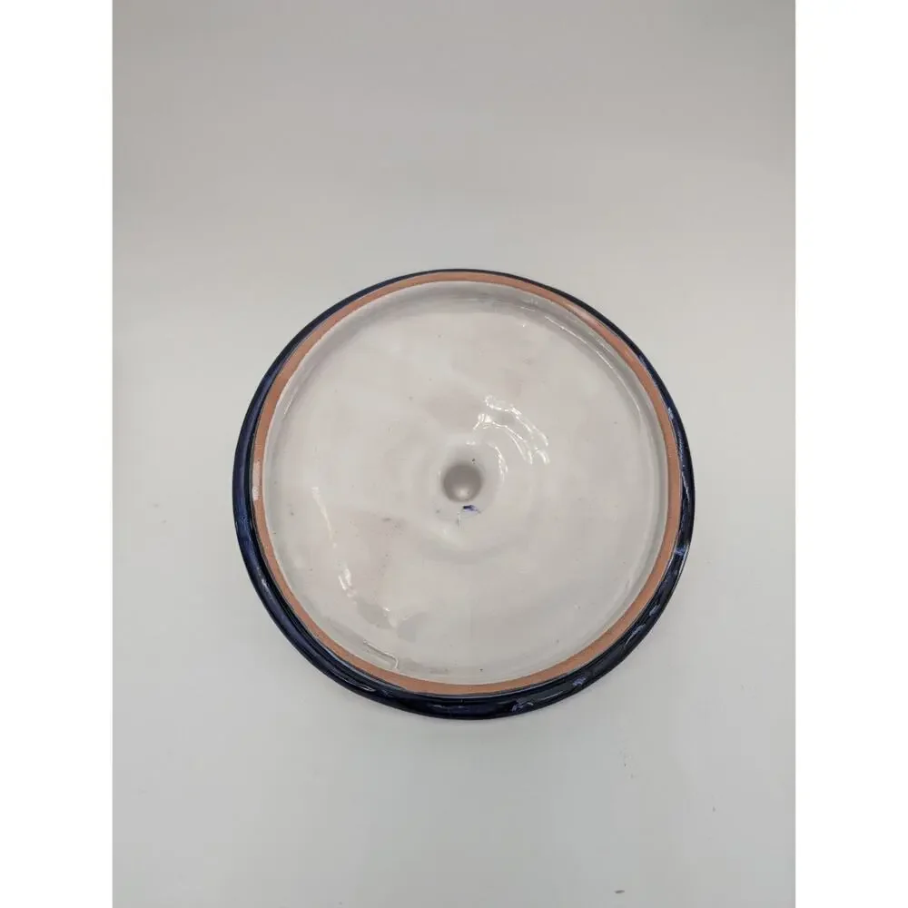 Talavera Pottery Tortilla Warmer Mexican Ceramic Canister Puebla Blue Tortillero